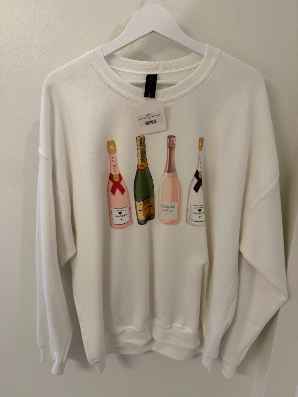 Whie Champagne Sweatshirt NWT